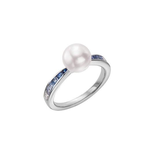 Ocean Collection Zhuji and Sapphire Ring