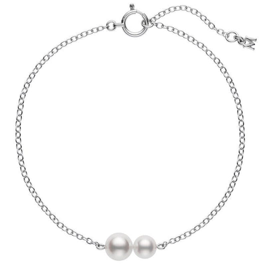 Zhuji Cultured Pearl Station Bracelet in Silver