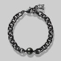 Passionoir Black South Sea Cultured Single Pearl Chain Bracelet