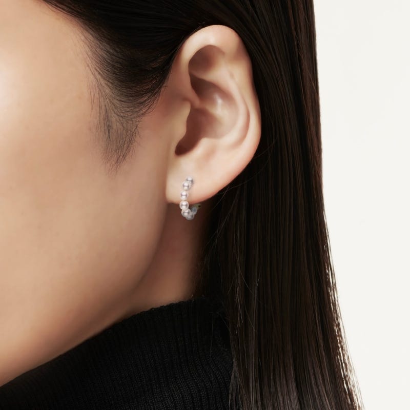 Zhuji Cultured Pearl Cluster Earrings in Silver