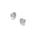 Les Pétales Place Vendôme Zhuji Cultured Pearl and Diamond Earrings in Silver