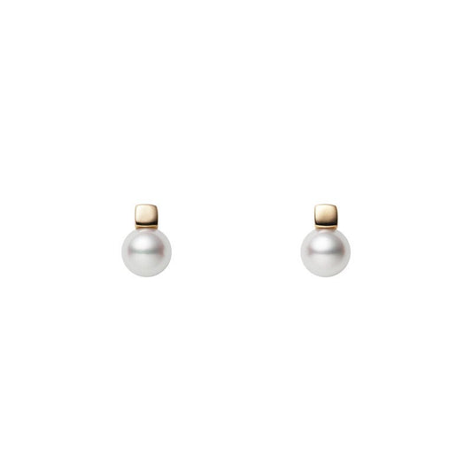 Zhuji Cultured Pearl Earrings in Yellow