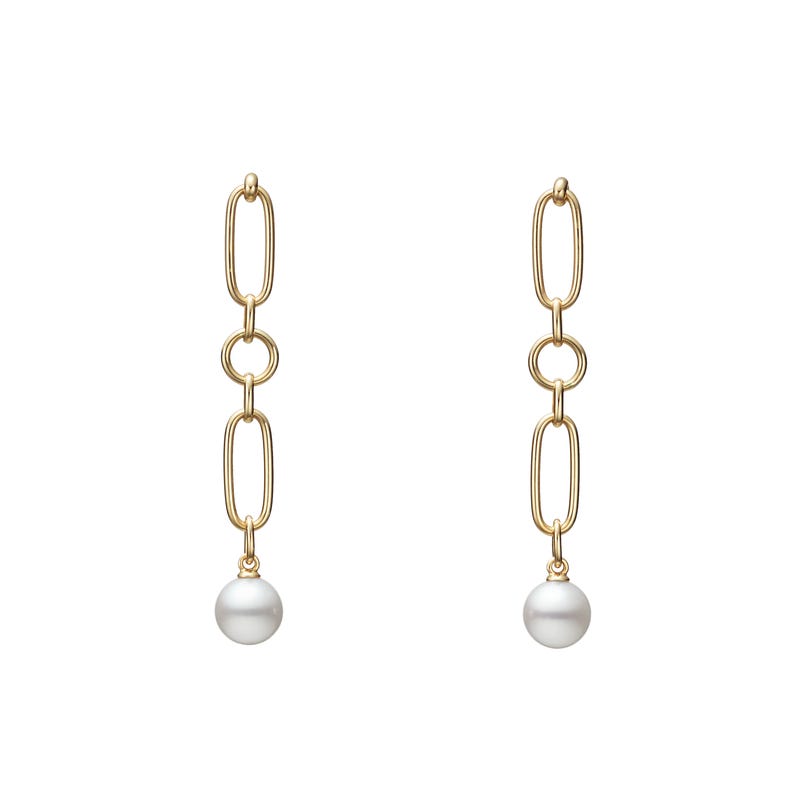 M Code Zhuji Cultured Pearl Earrings in Silver