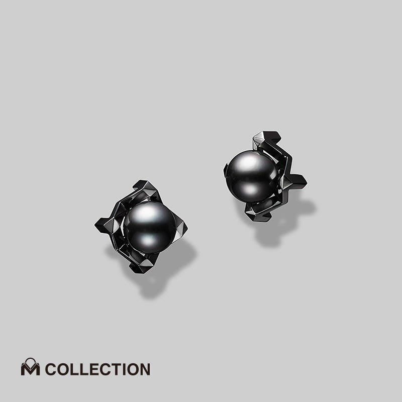 Passionoir M Collection Black South Sea Cultured Pearl Earrings