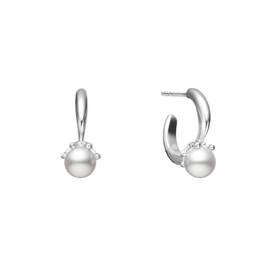 Classic Zhuji Cultured Pearl Earrings in Silver
