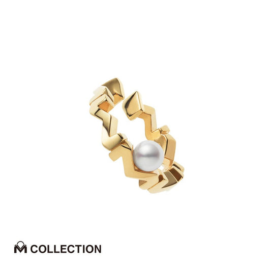 M Collection Zhuji Cultured Pearl Ear Cuff in Yellow