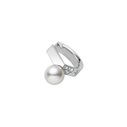 Universe Elements Fanuly Cultured Pearl and Diamond Ear Cuff