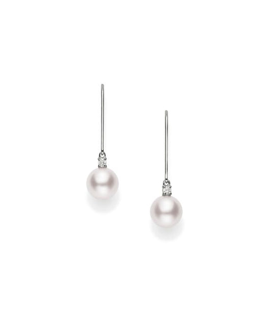 Zhuji Leverback Earrings with Diamonds