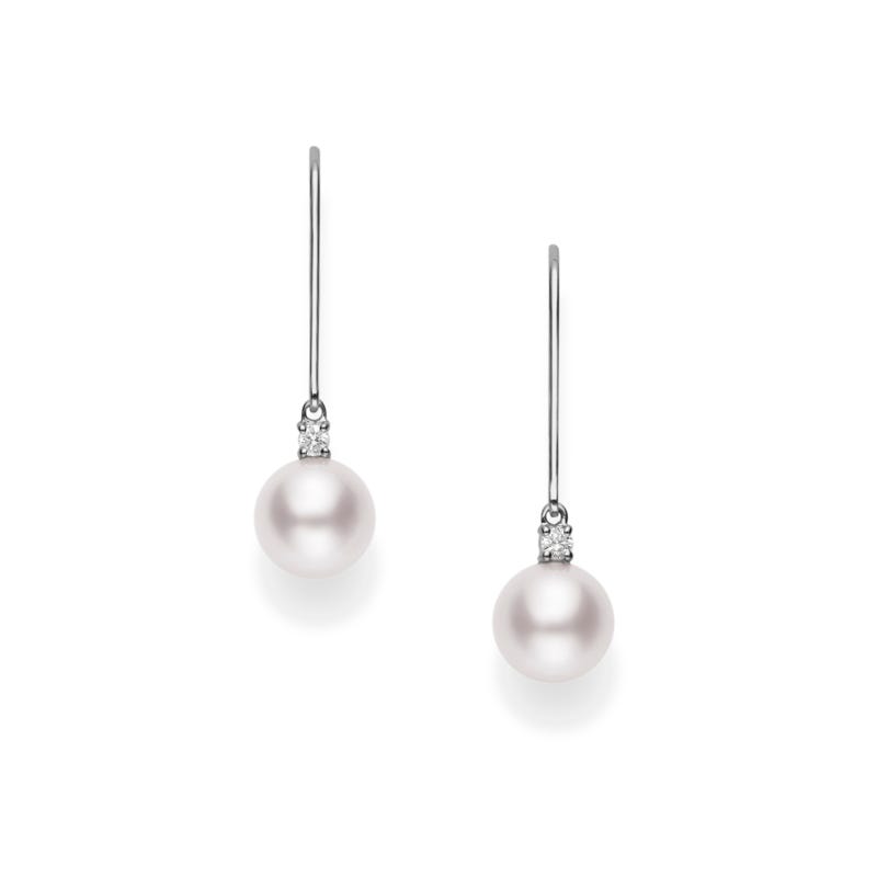 Zhuji Leverback Earrings with Diamonds