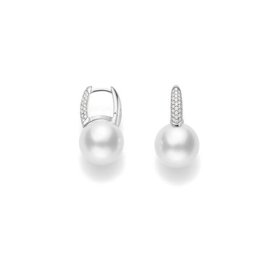 Classic Elegance White South Sea Cultured Pearl Earrings