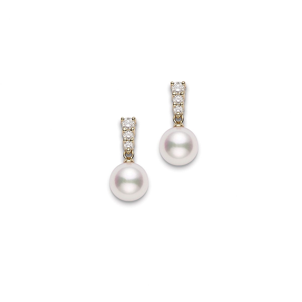 Morning Dew Zhuji Cultured Pearl Earrings in Yellow