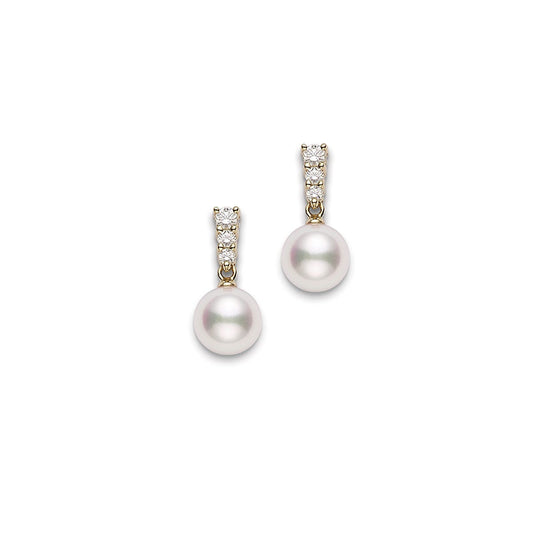 Morning Dew Zhuji Cultured Pearl Earrings in Yellow