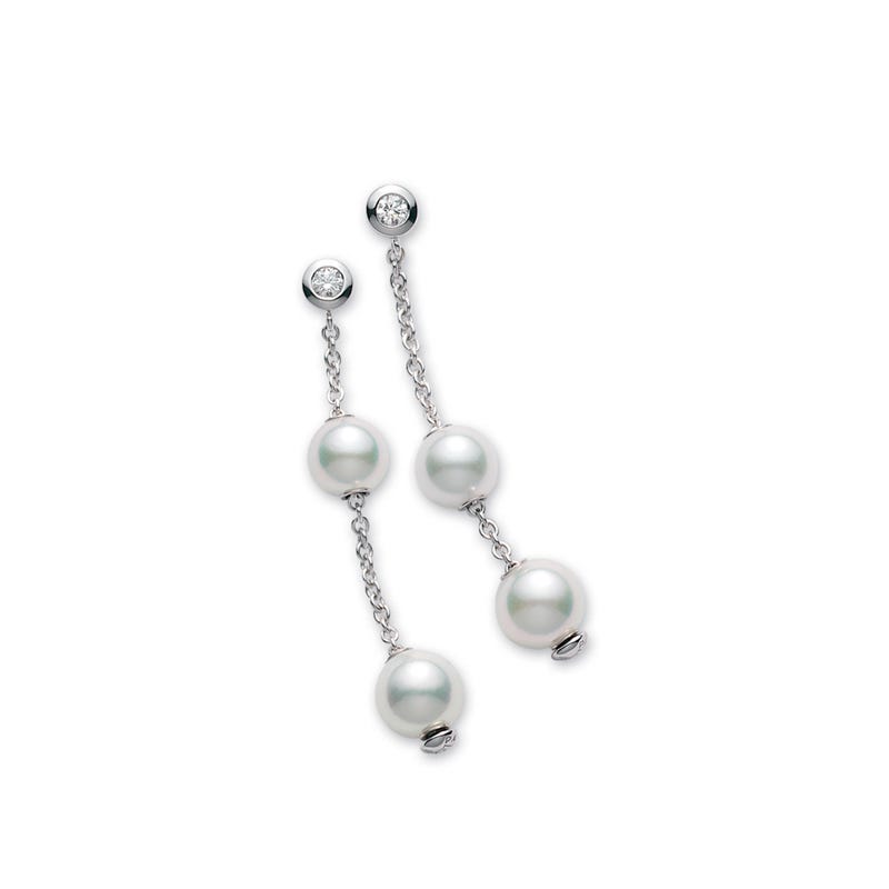 Pearls in Motion Earrings in Silver