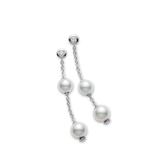 Pearls in Motion Earrings in Silver