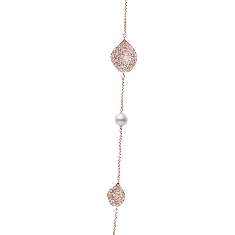 Les Pétales Place Vendôme Zhuji Cultured Pearl Necklace in Pink