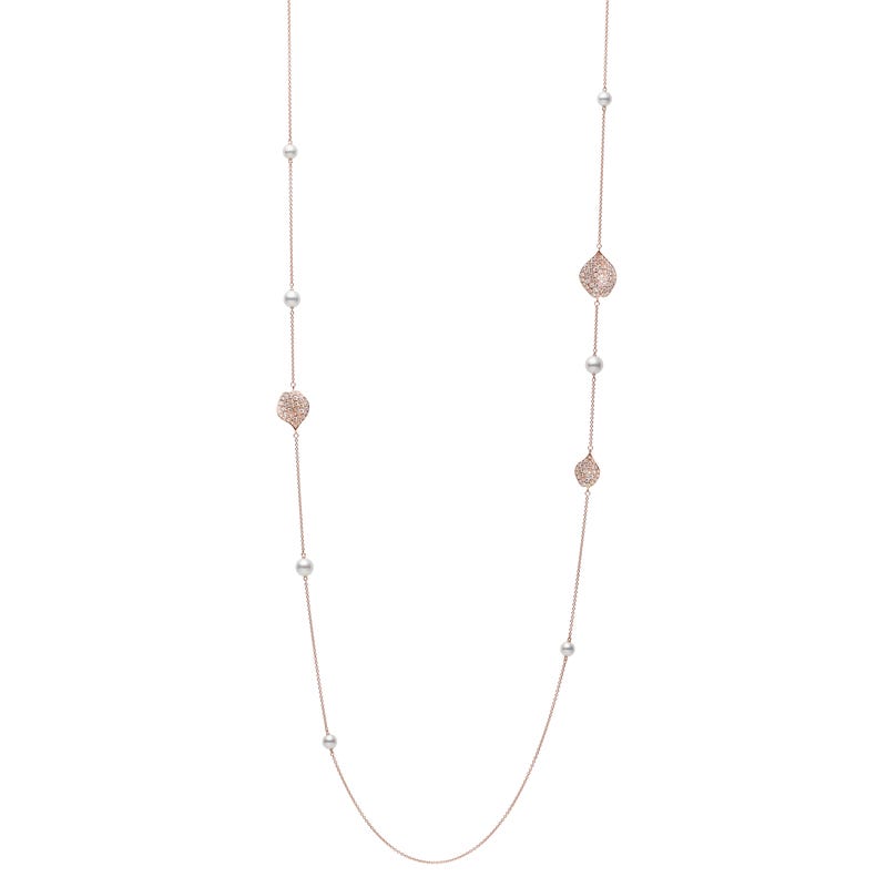Les Pétales Place Vendôme Zhuji Cultured Pearl Necklace in Pink