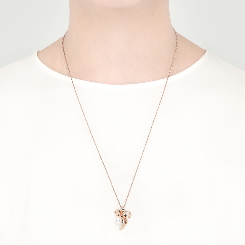 Jeux de Rubans Zhuji 養殖真珠ペンダント ピンク