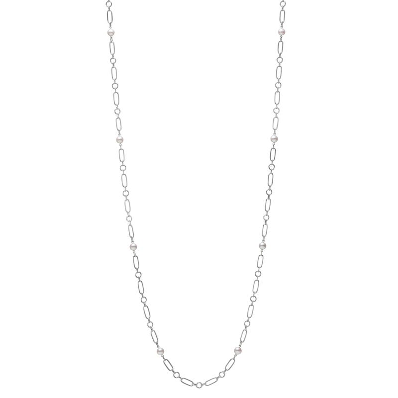 M Code Zhuji Cultured Pearl Necklace in White - 32"