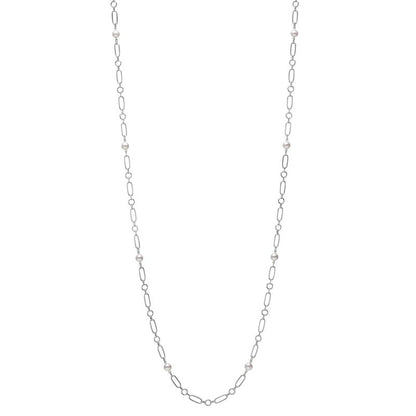 M Code Zhuji Cultured Pearl Necklace in White - 32"