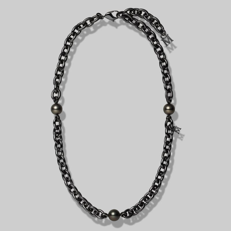 Passionoir Black South Sea Cultured Three Pearl Necklace