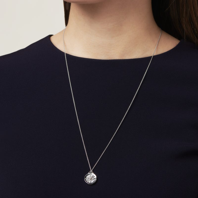 LUCKY ARROWS Akoya Cultured Pearl Pendant In Silver