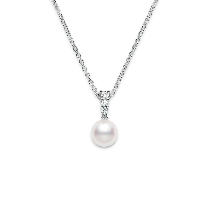 Morning Dew Zhuji Cultured Pearl Pendant In White