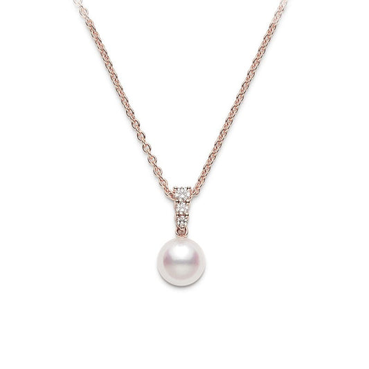 Morning Dew Zhuji Cultured Pearl Pendant In Pink