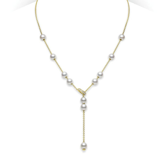 Pearls in Motion Zhuji Cultured Pearl Necklace in Yellow