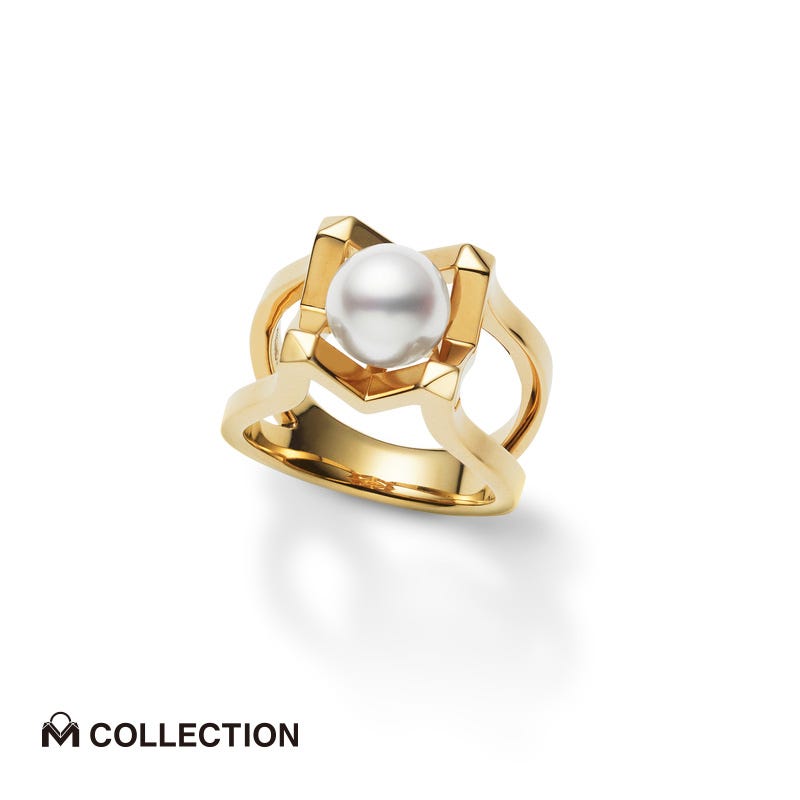 M Collection Zhuji Cultured Pearl Ring in Yellow