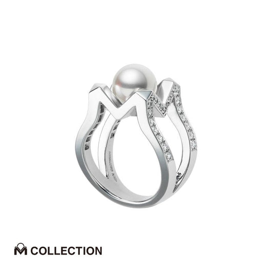M Collection Zhuji Cultured Pearl Ring in Silver