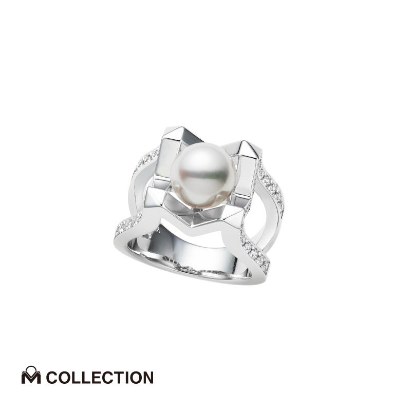 M Collection Zhuji Cultured Pearl Ring in Silver