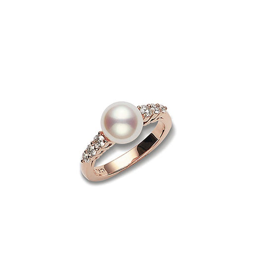 Morning Dew Zhuji Cultured Pearl Ring in Pink