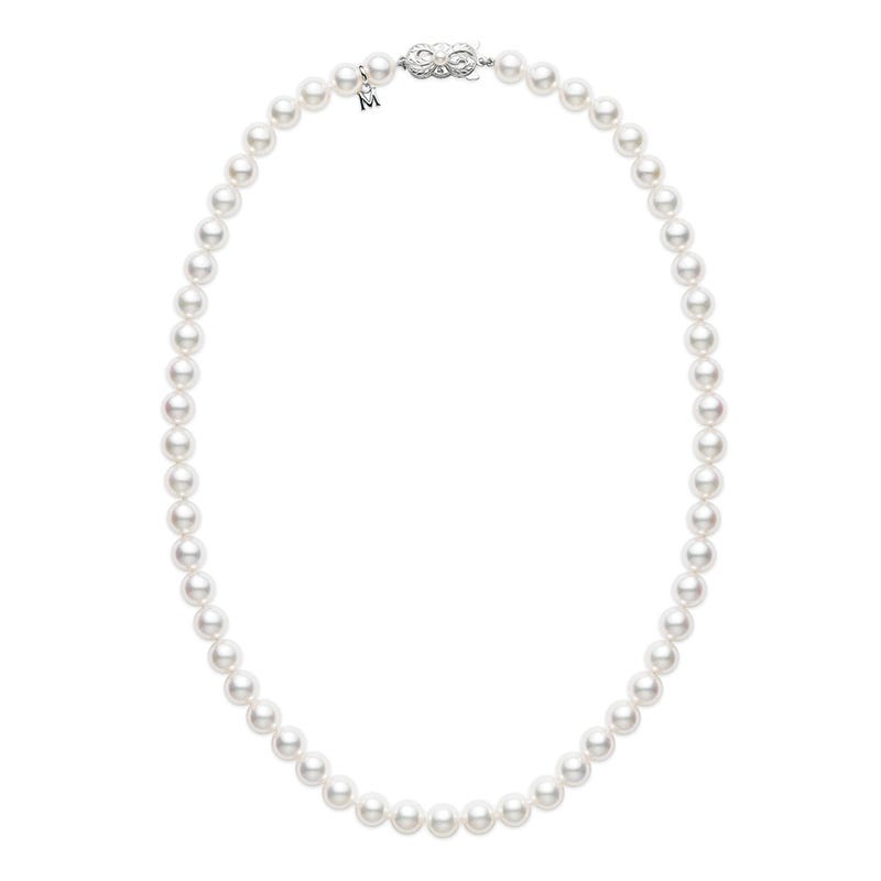 18" Fanuly Cultured Pearl Strand Necklace With Silver Clasp