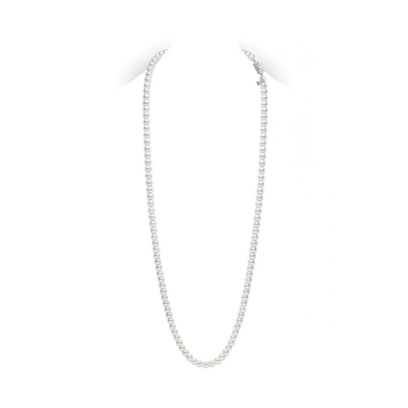 32" Zhuji Cultured Pearl Strand Necklace With White Clasp