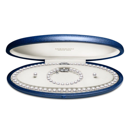 18" Fanuly Cultured Pearl Three Piece Set in White Clasp