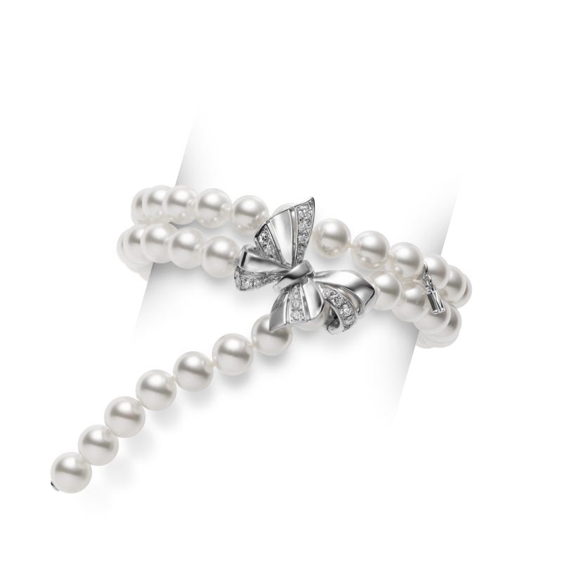 Jeux de Rubans Zhuji Cultured Pearl and Diamond Convertible Bracelet and Necklace
